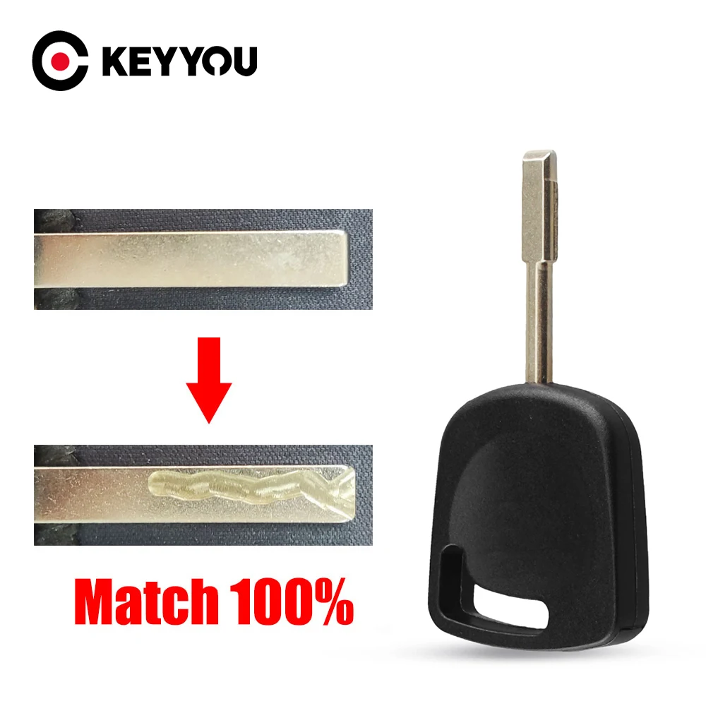 

KEYYOU с режущим сервисом, транспондерный брелок для Ford Focus Mondeo Ka Escort Fiesta Fusion Connect FO21, корпус ключа с лезвием