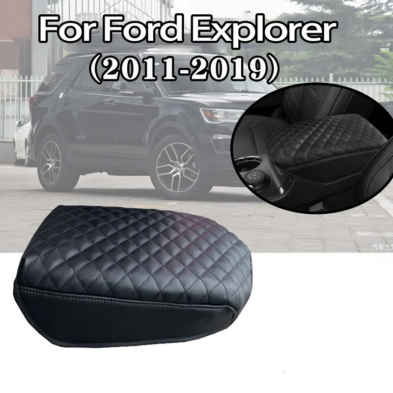 

PU Leather Center Console Lid Armrest Cover Car Interior for Ford Explorer 2011-2019
