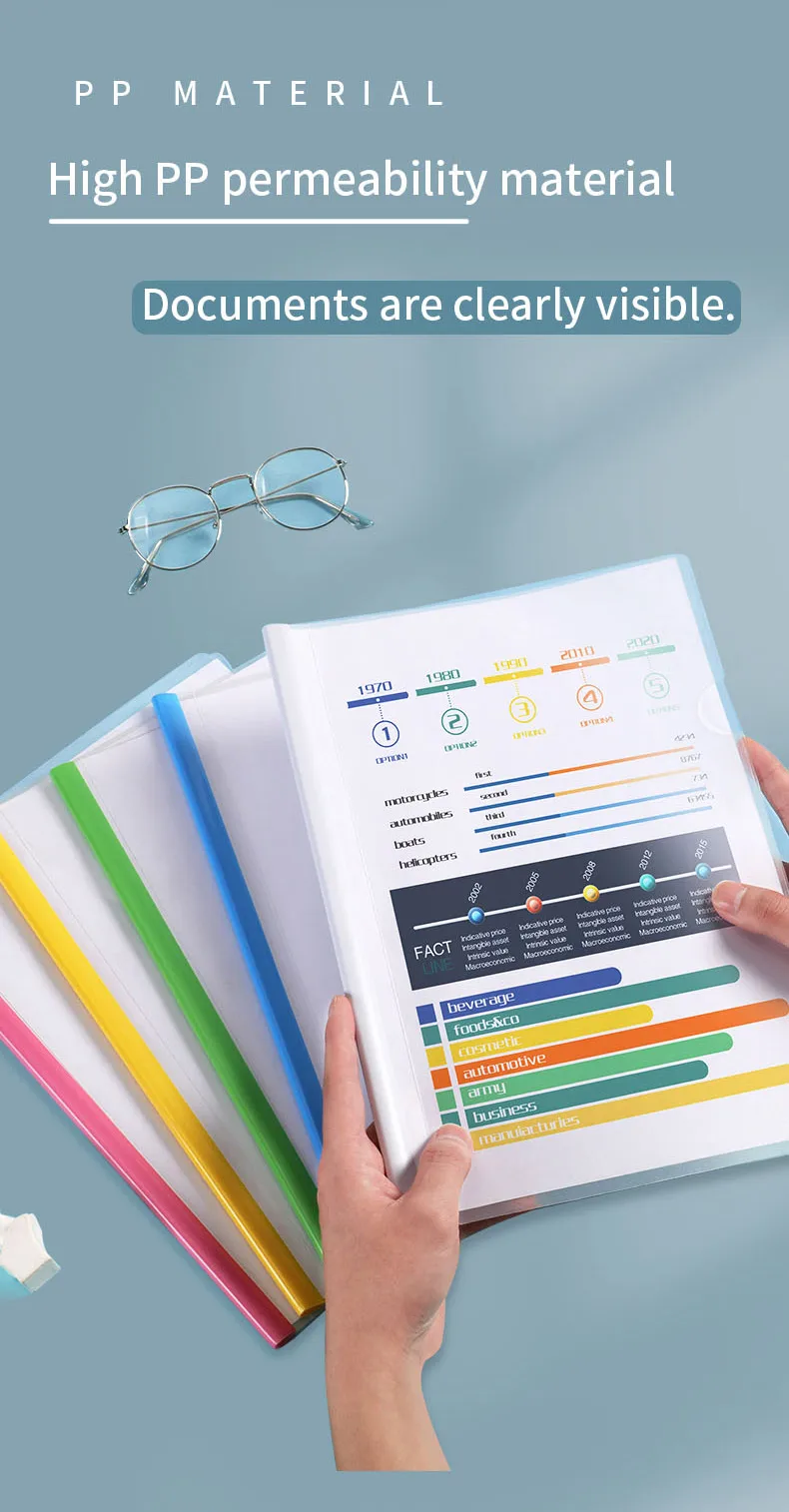 НОВАЯ 10 шт. папка для файлов формата А4 с выдвижным стержнем офиса дома управления