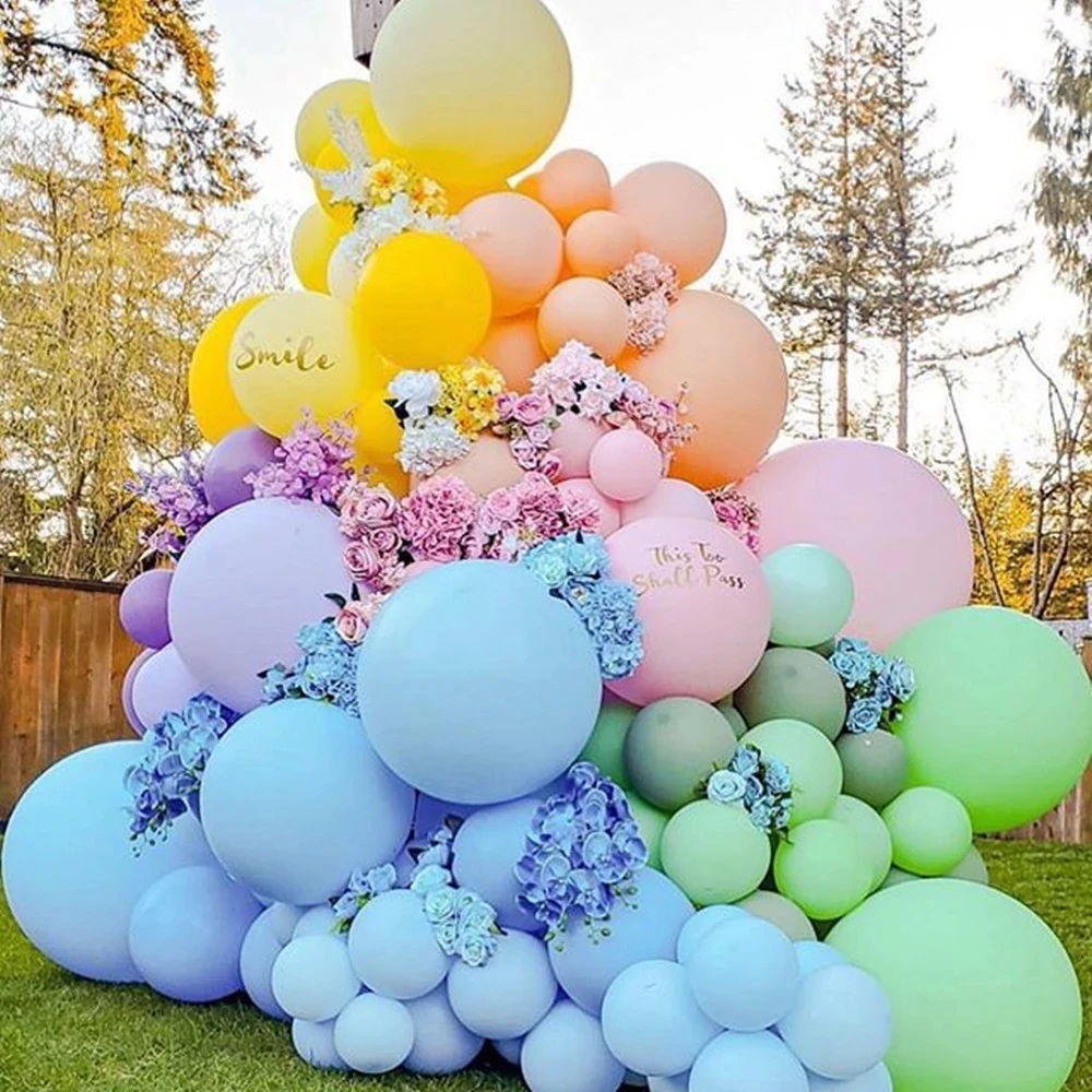 

18/24/36Inch Big Latex Balloon Baby Shower Macaron Candy Color Inflatable Balloon Arch For Wedding Birthday Party Decor Kids Toy