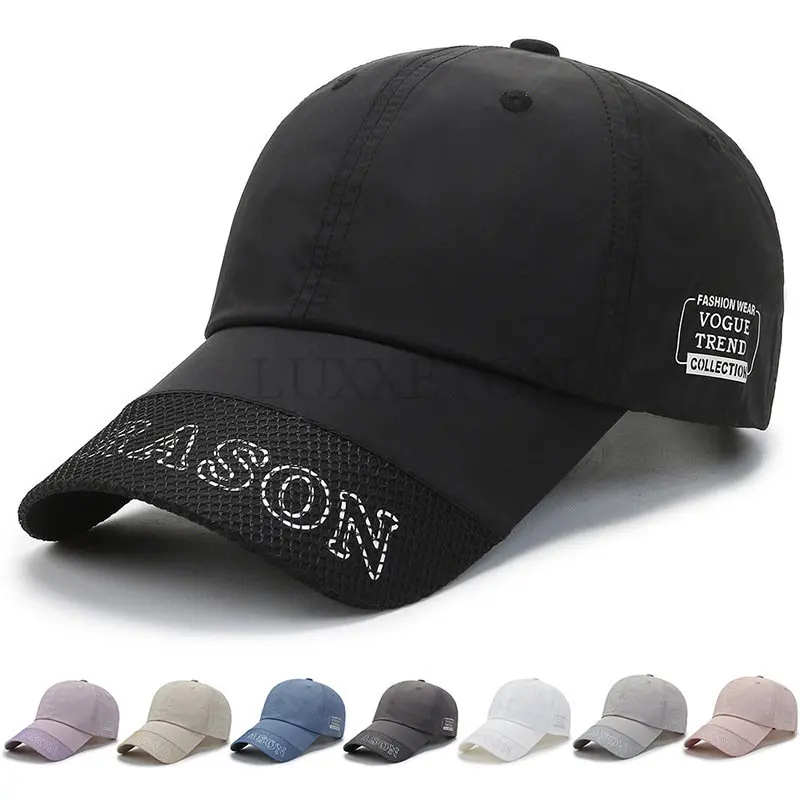 

Men's Sun Protection and UV Protection Mesh Cap Baseball Cap Summer Lightweight Breathable Couple Sports Cap Snap Travel Cap