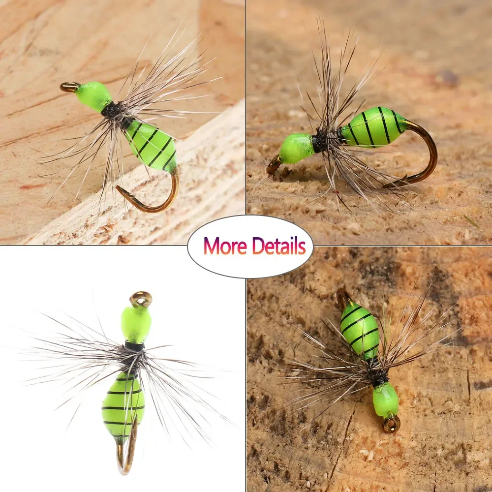 Наживка Bimoo 6 шт. #10 ~ #16 нахлыстовка гризли эпоксидная муравьиная флуоресцентная