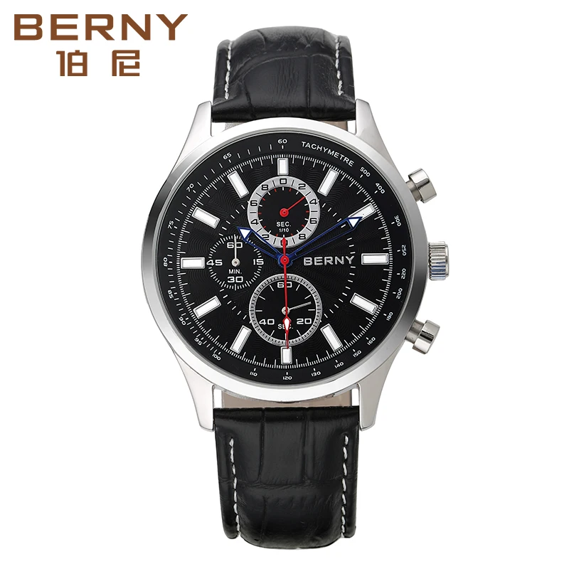 

Men's Quartz Watch Multifunction Dial Luminous Hands Chronograph Min Sec Wristwatch Male Sports Clock for Man Waterproof