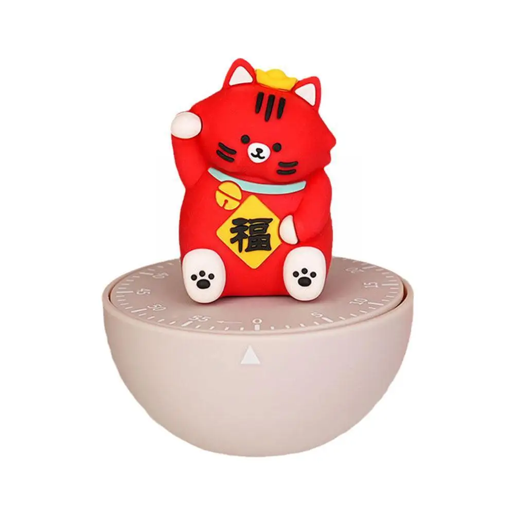 

Cute Cartoon Animal Timers 60 Minutes Mechanical Timer Reading Sports Alarm Kitchen Timer Cooking Cat Lucky Study Timer Gam N8O8
