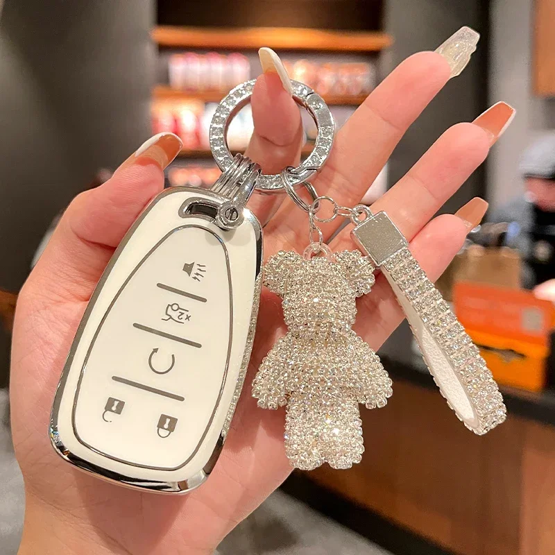 Чехол из ТПУ для автомобильного ключа Chevrolet 2017 2018 2019 2020 2021 Chevy Malibu Camaro Trax Traverse Cruze