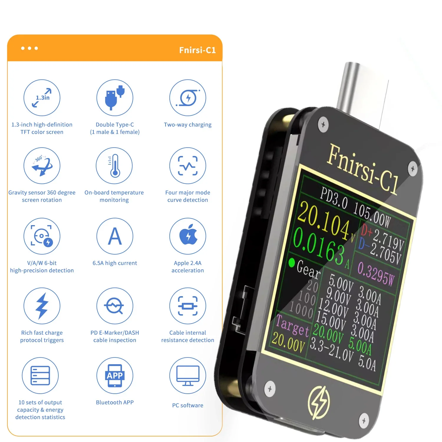 USB-тестер вольтметр амперметр Type-C PD триггер быстрая зарядка измеритель прибор