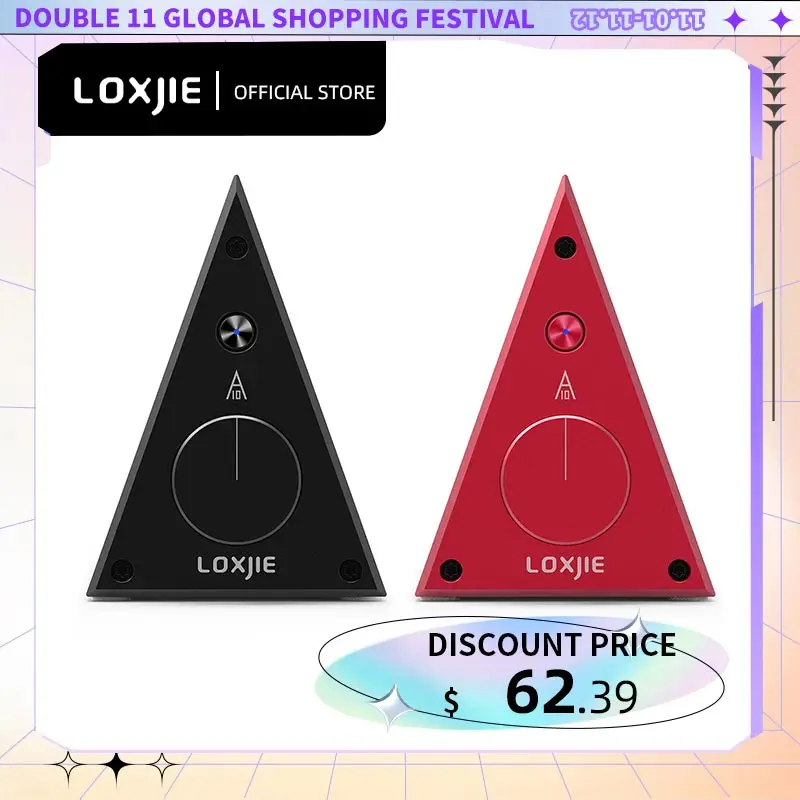 

LOXJIE A10 Desktop Stereo High Power Amplifier Digital Class-D Audiophile Level Amp Chip TPA3116 DC 19V-24V Analog Input