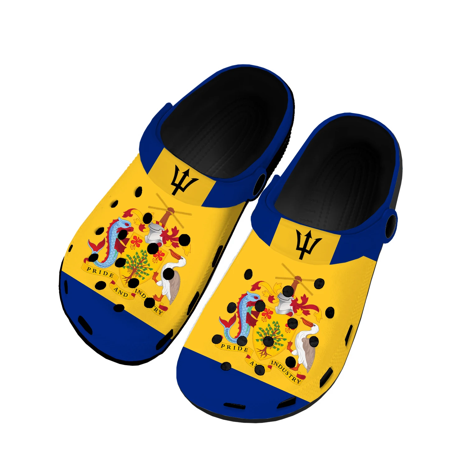 

Barbados Flag Home Clogs Custom Water Shoes Mens Womens Teenager Barbados Shoe Garden Clog Breathable Beach Hole Slippers