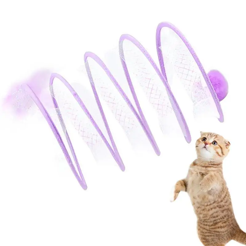 

S-образный туннель для кошек, складная игрушка для домашних животных, складной туннель для кошек, Весенняя игрушка для всех пород, кошки, котенок, щенок, кролик, интерактивный