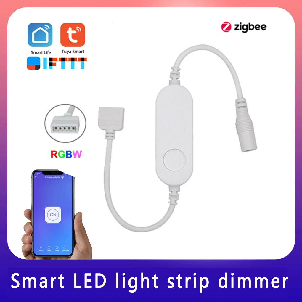 

Tuya ZigBee Smart Mini Led Strip Controller 5V 12V 24V RGBW RGBWW RGB+CCT RGB Dimmer Controller for Voice Control