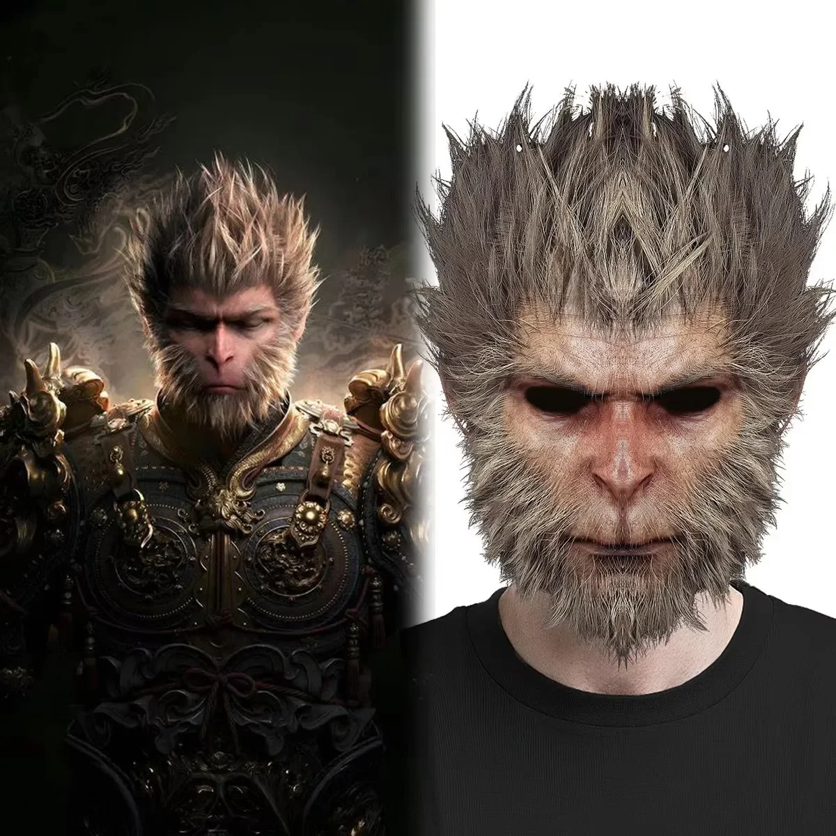 Черная Мифология Wukong Голова Обезьяны Маскарадный Костюм Страйкбол Тактическая