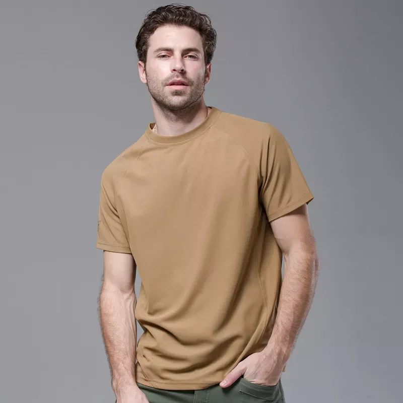 

Outdoor Quick-drying Climbing Camping Fishing Coat Sports Mountaineering O-Neck Short Sleeve Male Hikking Trekking Shirt