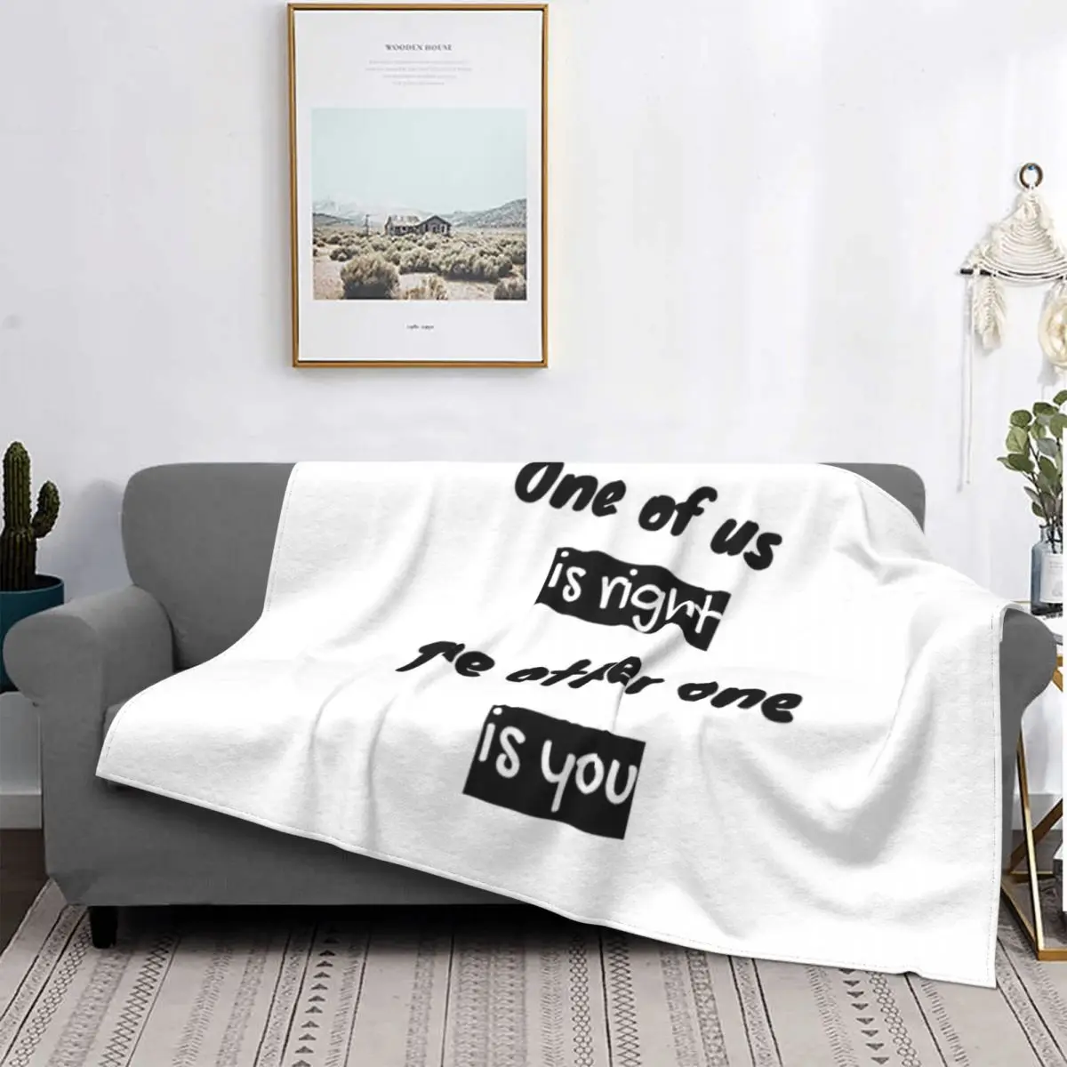 

One Of Us Is Manta colcha cama cubierta a cuadros toalla manta térmica manta en la cama
