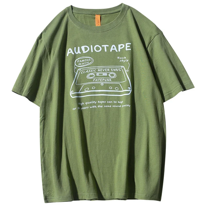 

Мужские топы 2022, Летние повседневные футболки в стиле ретро с буквенным принтом и коротким рукавом, мужские и женские хлопковые топы с кругл...