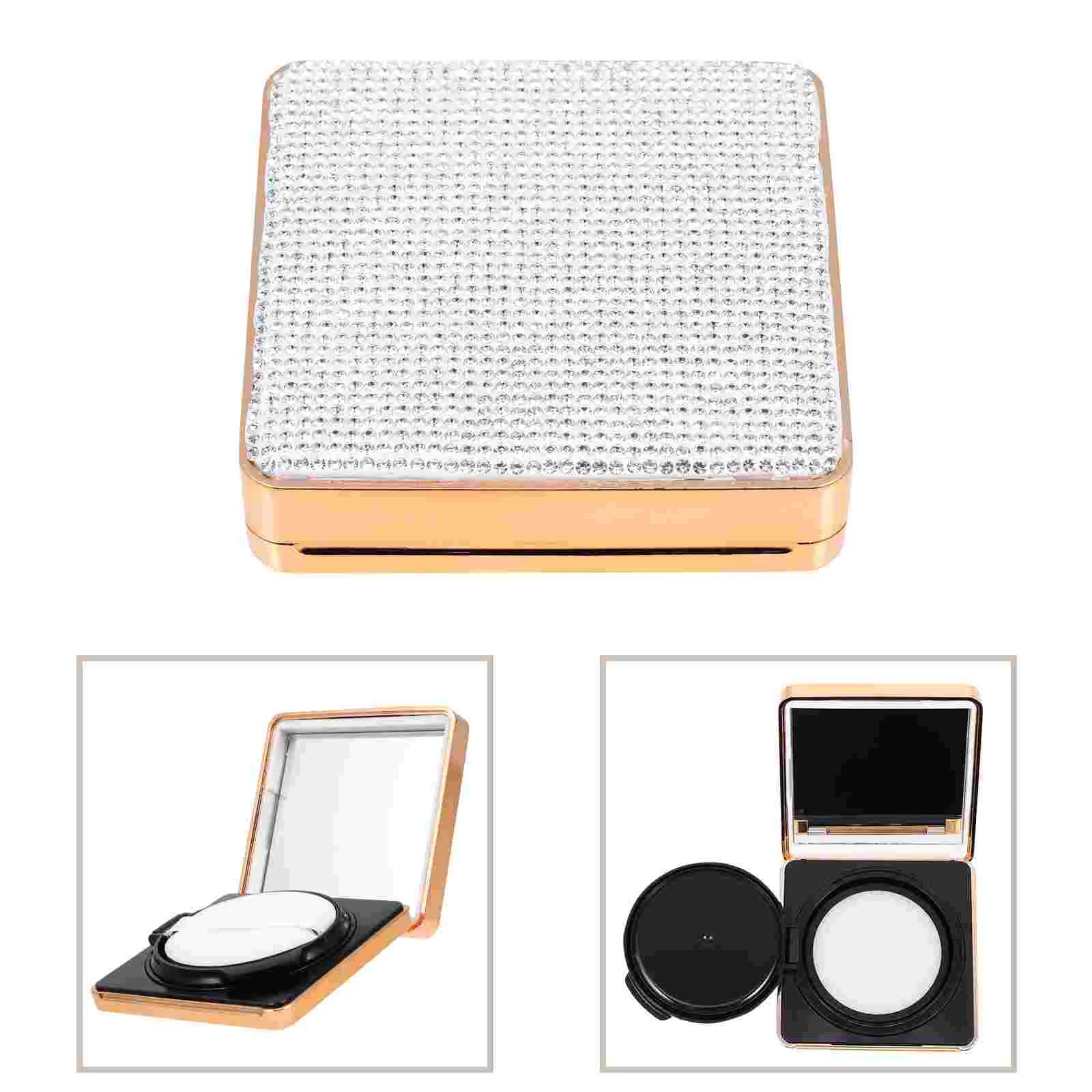 

Puff Case Cushion Box Container Foundation Air Make Up Loose Empty Containers Mirror Makeup Bling Concealer Sponge Sponges Round