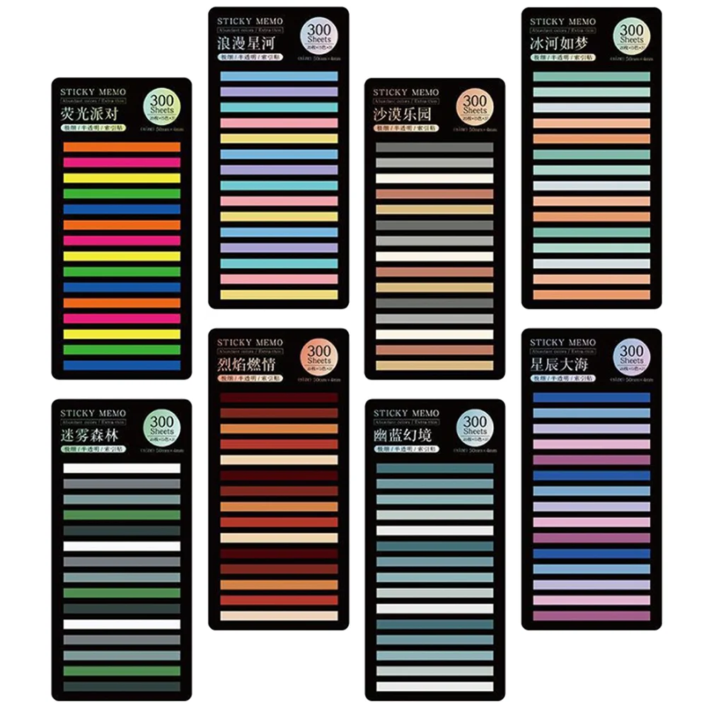 

8 Sheets Sticker Labels Colorful Sticky Notes Reading Stickers Tabs Annotation Page Books Student