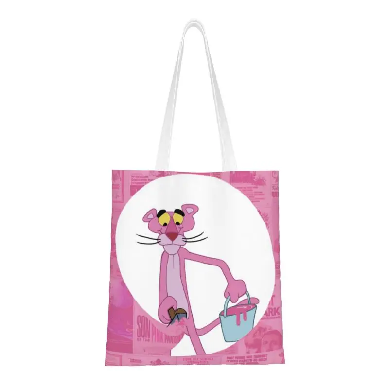 

Сумка-шоппер для продуктов с леопардовым принтом и розовой пантерой