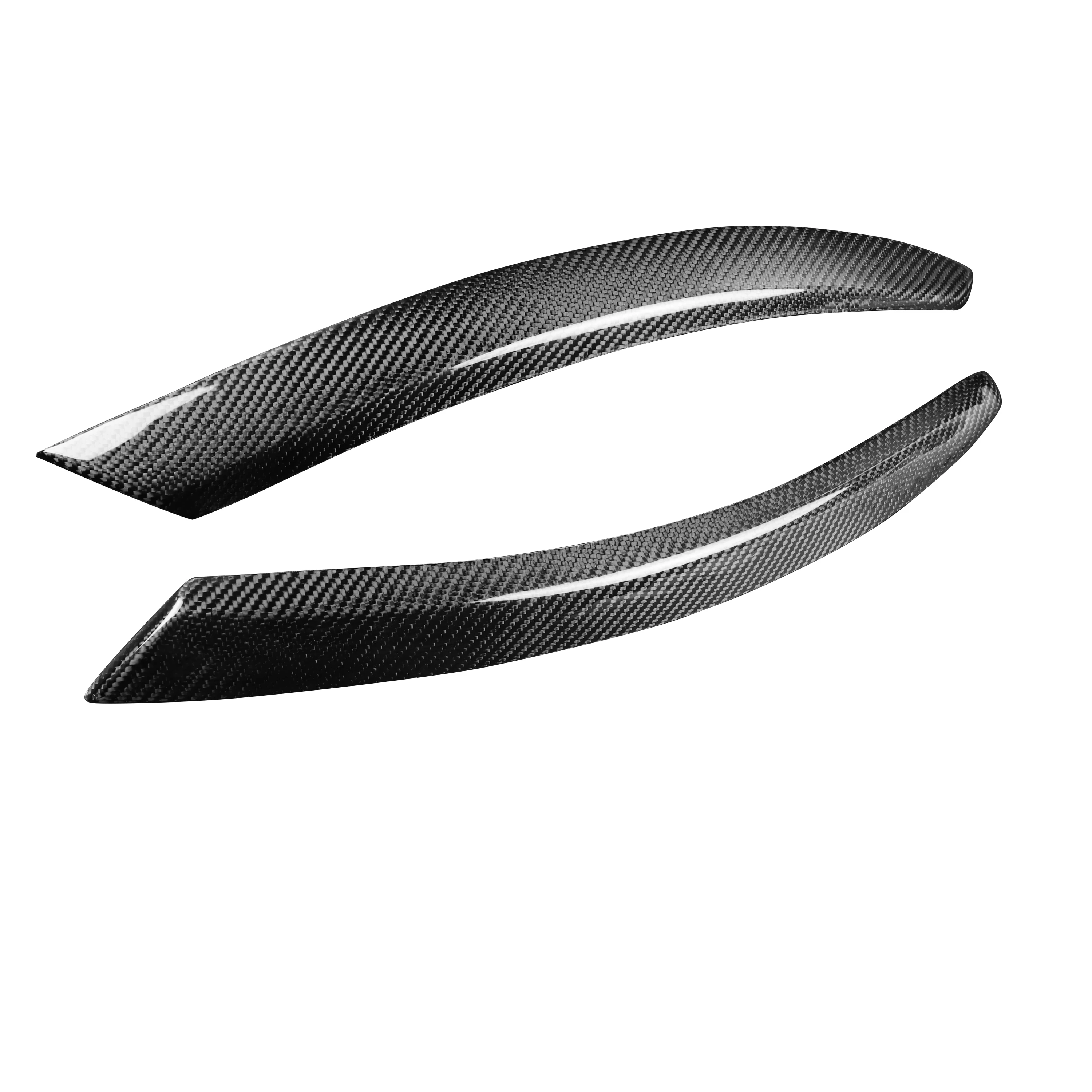 

1pair Real Carbon Fiber Car Headlights Eyebrow Eyelids Trim Cover For Audi A6 C6 2004 2005 2006 2007 2008 2009 2010 2011