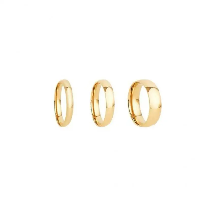 

Модное кольцо, простое Золотое глянцевое кольцо из титановой стали, женское свадебное классическое роскошное Высококачественное универсальное ювелирное изделие для девушек