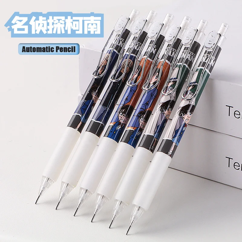 

12Pcs AIHAO MP4680 CONAN 0.5mm Automatic Pencil Plastic Mechanical Pencils For Kids Gifts Student Supplies Stationery