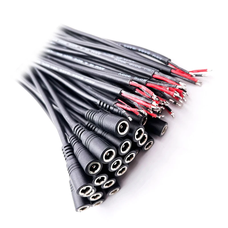 

High Quality 10Pcs 5.5x2.1 Plug DC Male Or Female Cable Wire Connector For 3528 5050 LED