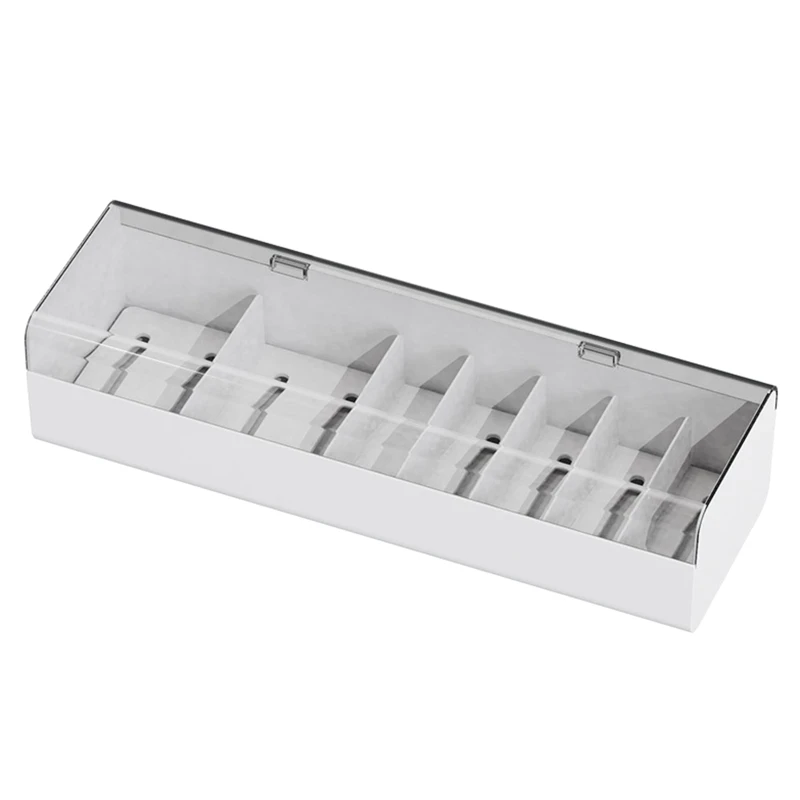 

Charge Cable Storage Box with Transparent Lid Plastic Earphone USB SD Memory Card Case for Home Bedroom Office Desktop Compact