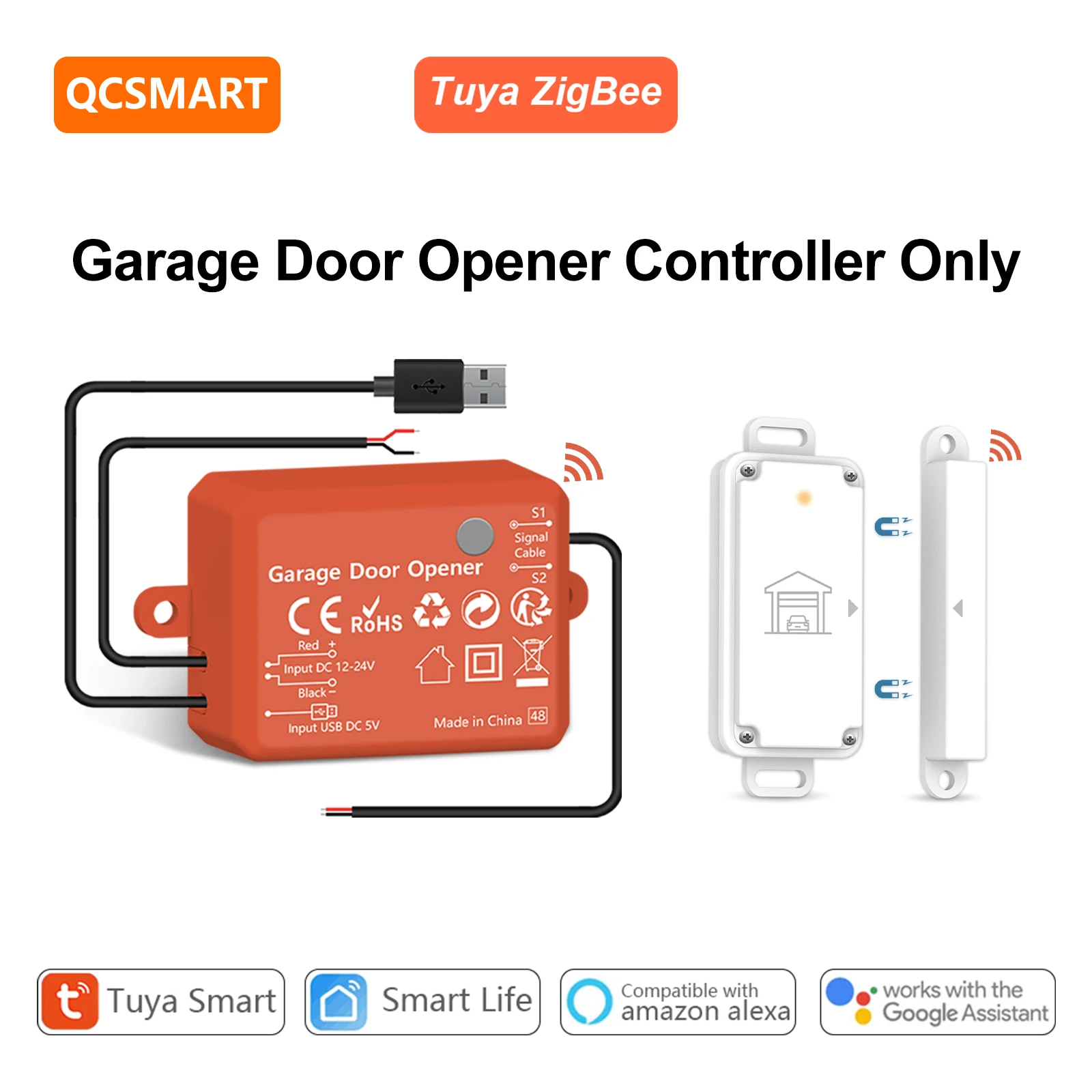 

Беспроводной датчик открытия гаражных дверей LoraTap ZigBee