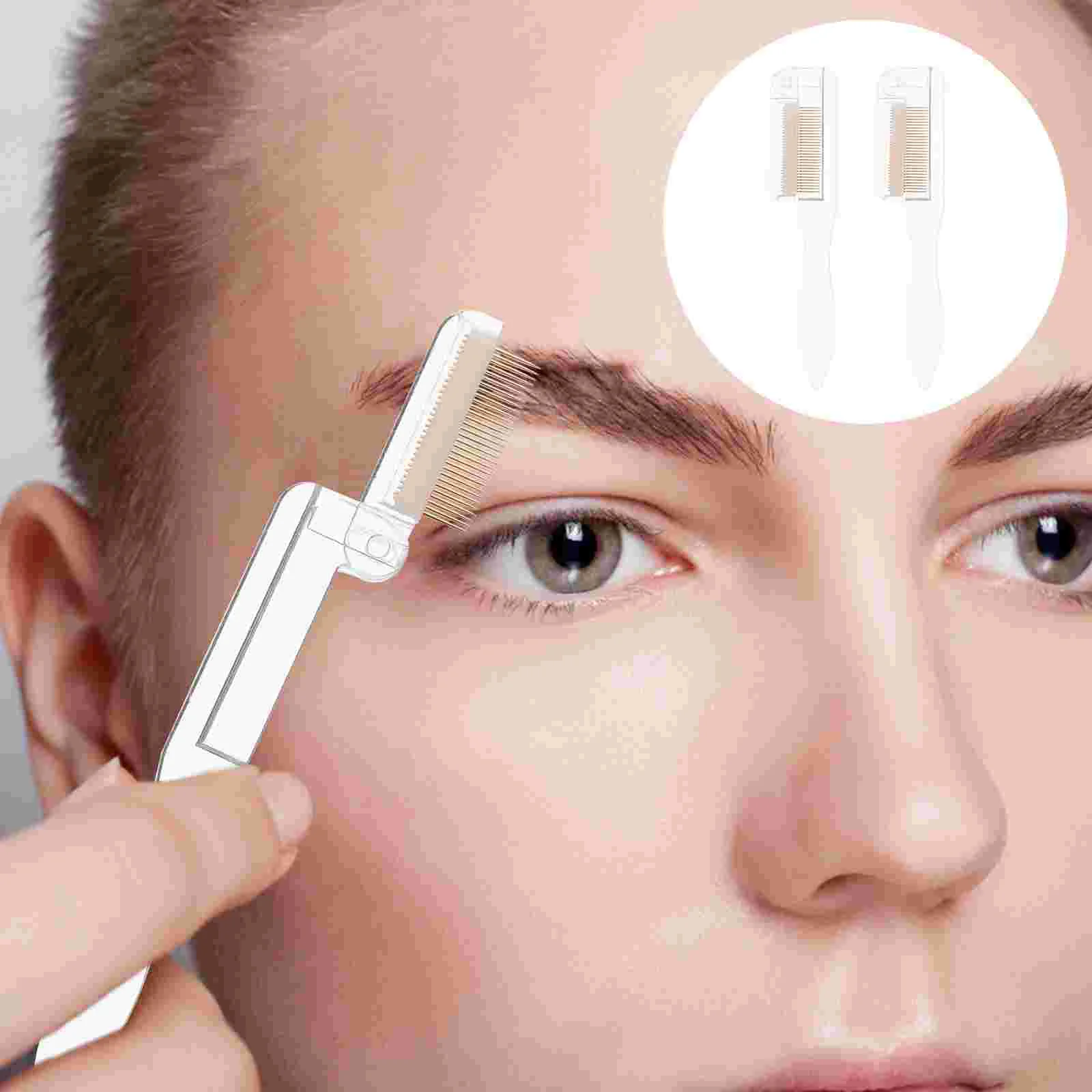 

Comb Eyebrow Eyelash Brush Folding Combs Lash Mini Grooming Makeup Tools Separator Collapsible Tool Metal Lift Curlers Foldable