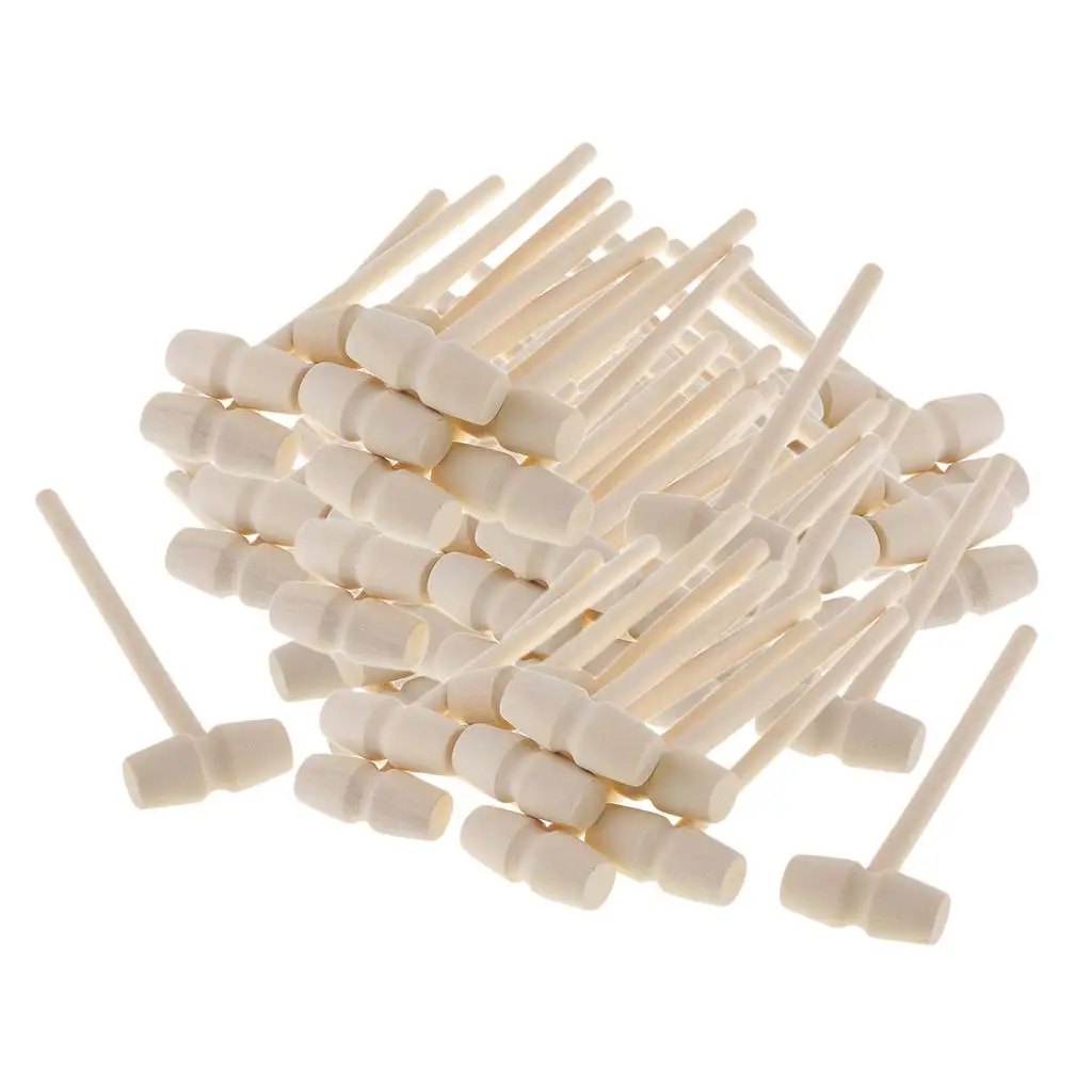 

80x Mini Wooden Mallet Leather Crafts FOR Carving Stamping Hammer Hand Tools DIY