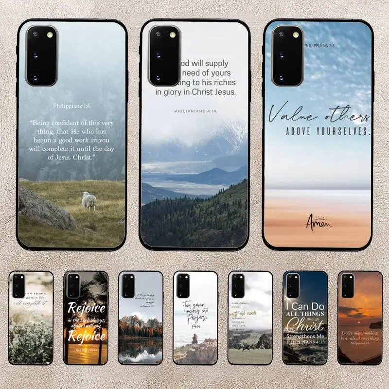 

Bible Verse Philippians Jesus Christ Christian Phone Case For Huawei Honor 10Lite 10i 20 8x 10 Funda 9lite 9xpro Back Coque