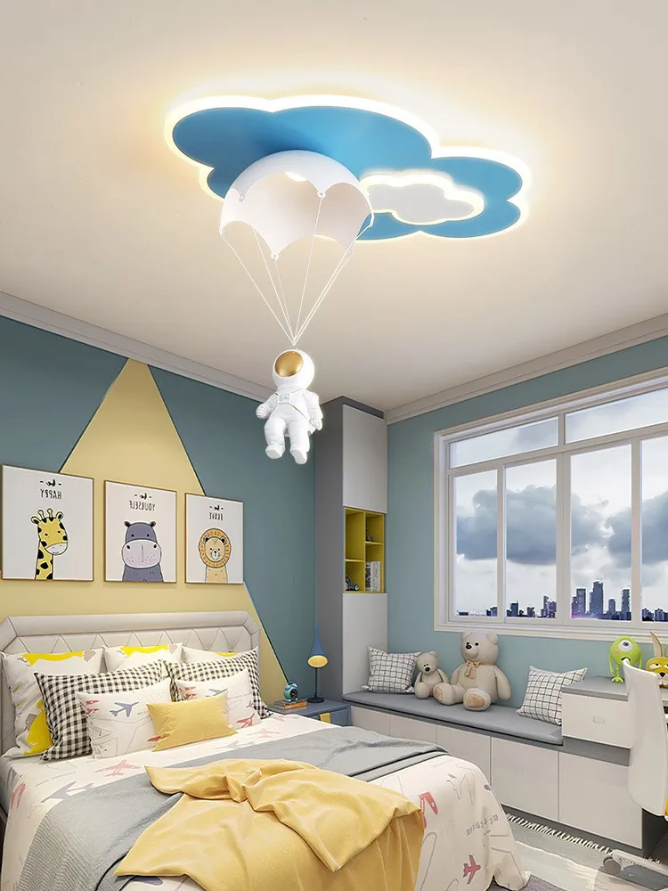 

Потолочная лампа в детскую комнату с астронавтом, светильник в скандинавском стиле для спальни, простой светильник со светодиодной подсветкой для светильника в виде планеты