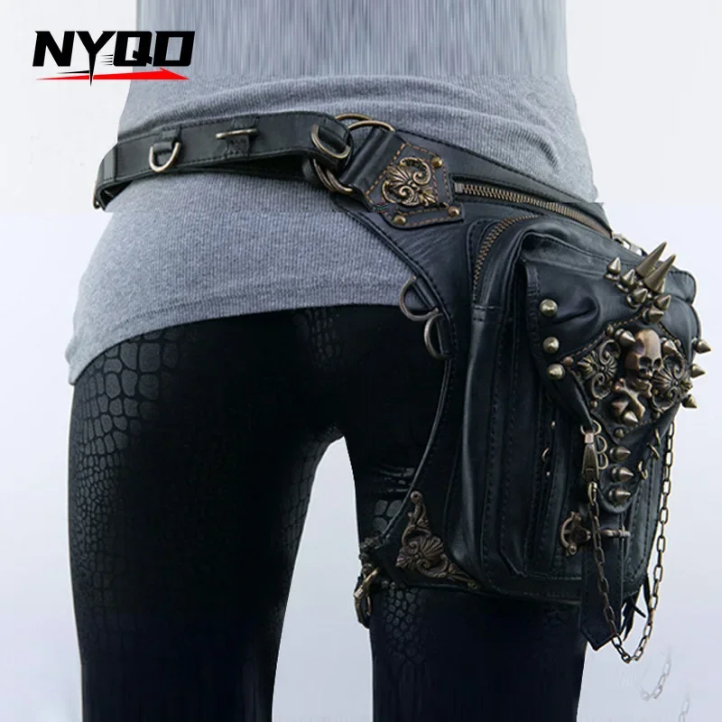 Женская поясная сумка в стиле панк через плечо мотоциклетная для ног женская Saco De
