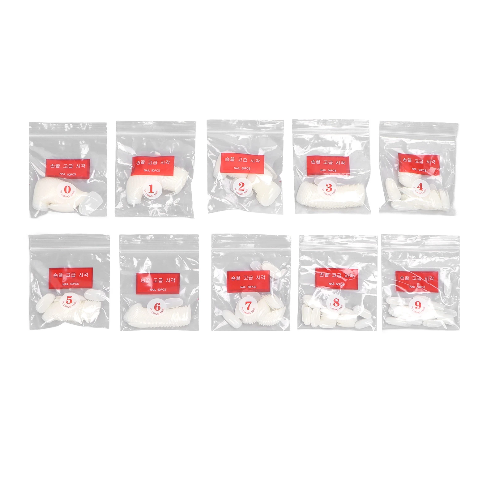 

500pcs Nail Tip Professional Home Nail Salon Portable DIY Fake False Nail Set Accessory (Natural Color)