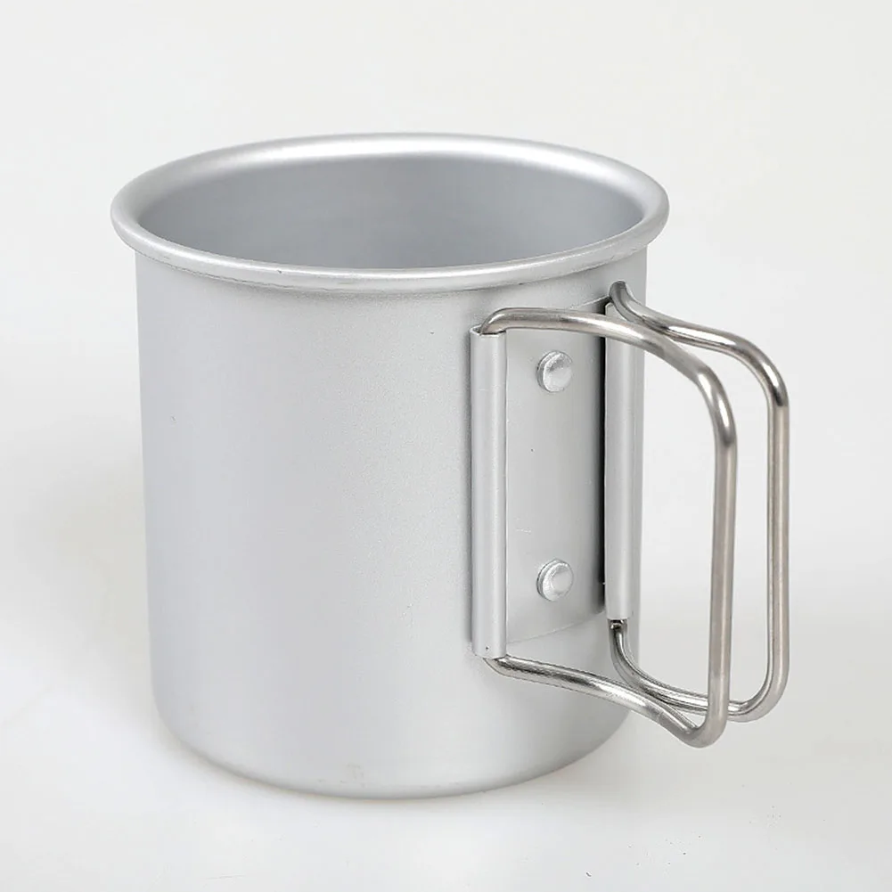 

Кофейная чашка, чашка для воды, 8*7,3*7,3 см, алюминиевый сплав, складная ручка, уличная чашка для кемпинга, Ультралегкая, высокая производительность