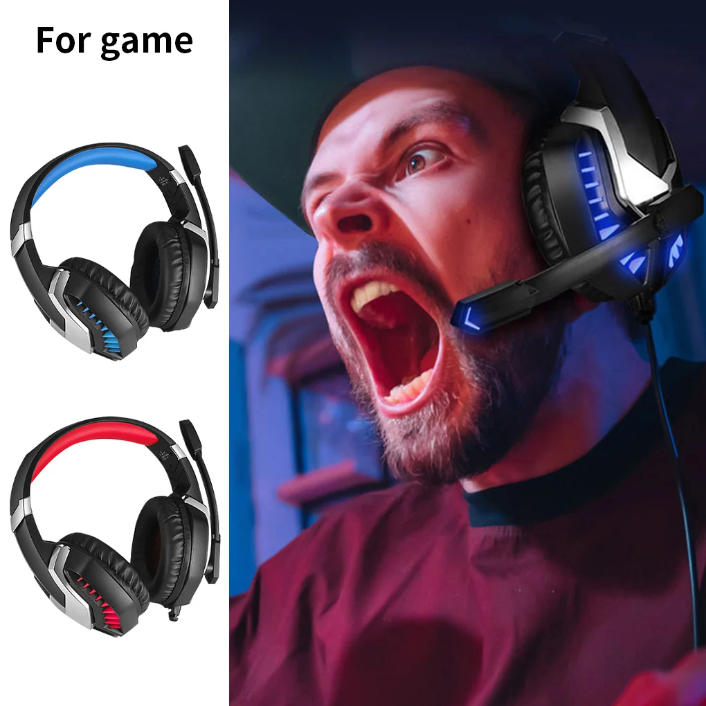 

Профессиональные игровые наушники светодиодный светильник Бас Стерео шумоподавление микрофон геймер гарнитура для PS4 PS5 ноутбук Xbox PC Прово...