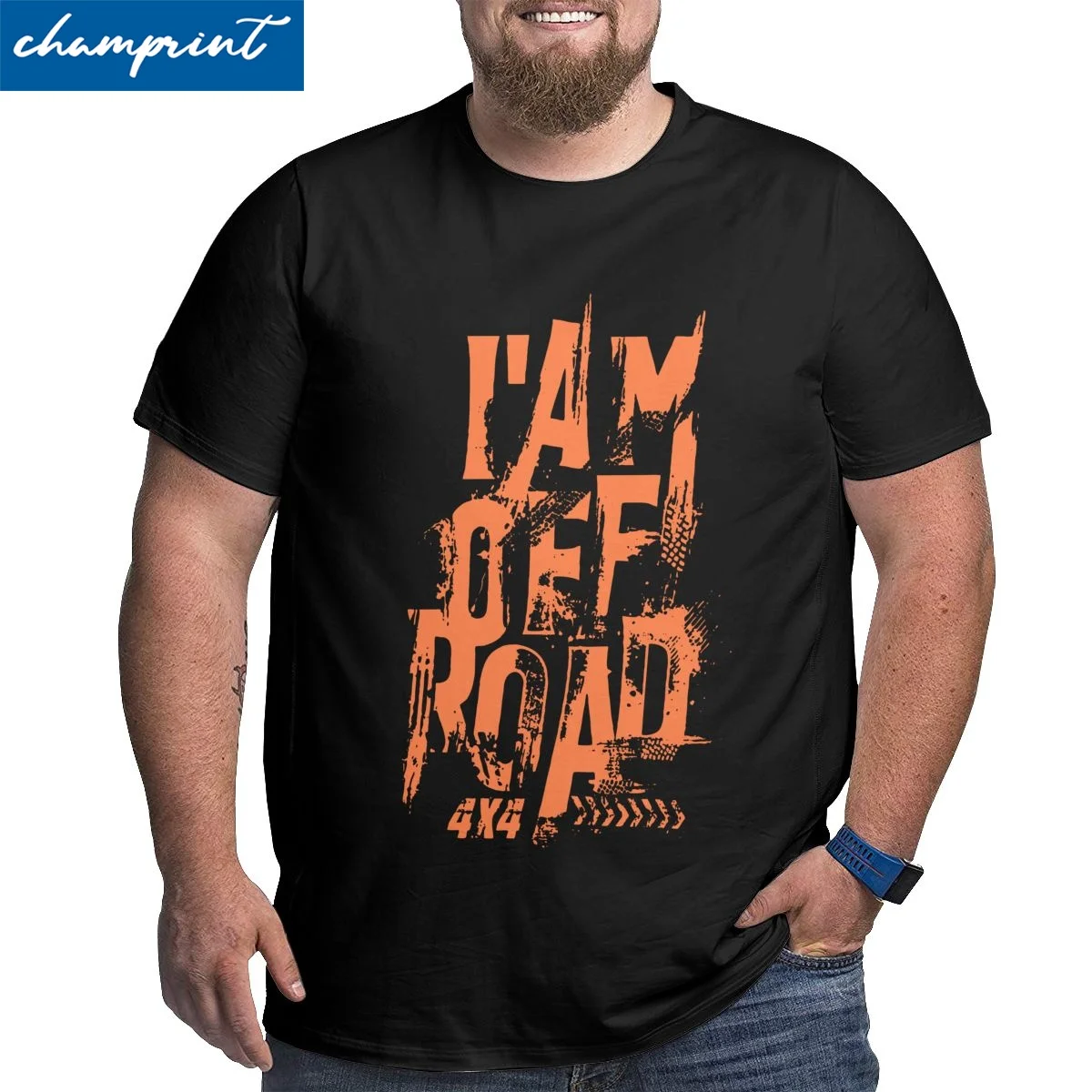 

Футболка мужская с коротким рукавом, смешная хлопковая тенниска I Am Off Road, майка с круглым вырезом для мотогонок, большие размеры 5XL 6XL