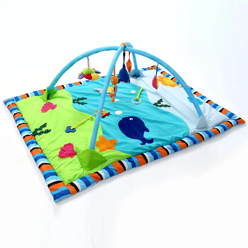 Extended Ocean Summer Cotton Baby Playmat Game Blanket Kids  Floor Mat Educational Carpet Toy Baby Activity Gym Baby Stuff