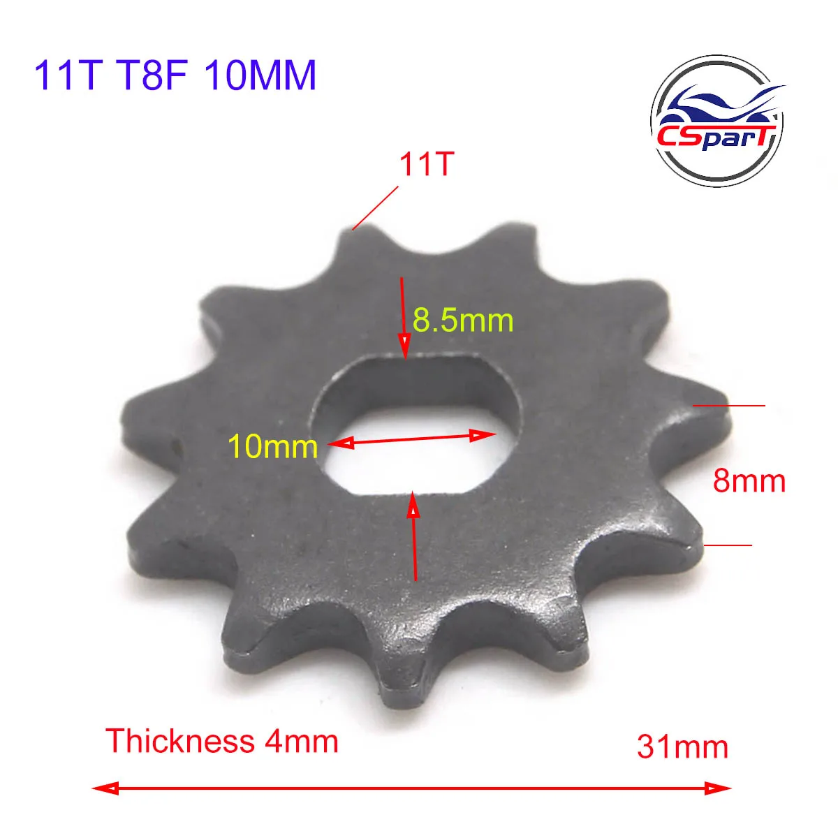 

Звездочка 9 10 11 12 13 14 15 зубьев 9T 10T 11T 12T 13T 14T 15 T T8F 10 мм для бритвы EVO IZIP 500W 1000W электрический скутер