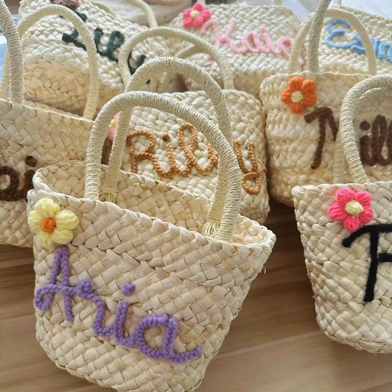 Корзина для девочек с цветами на заказ индивидуальная Женская сумочка невесты