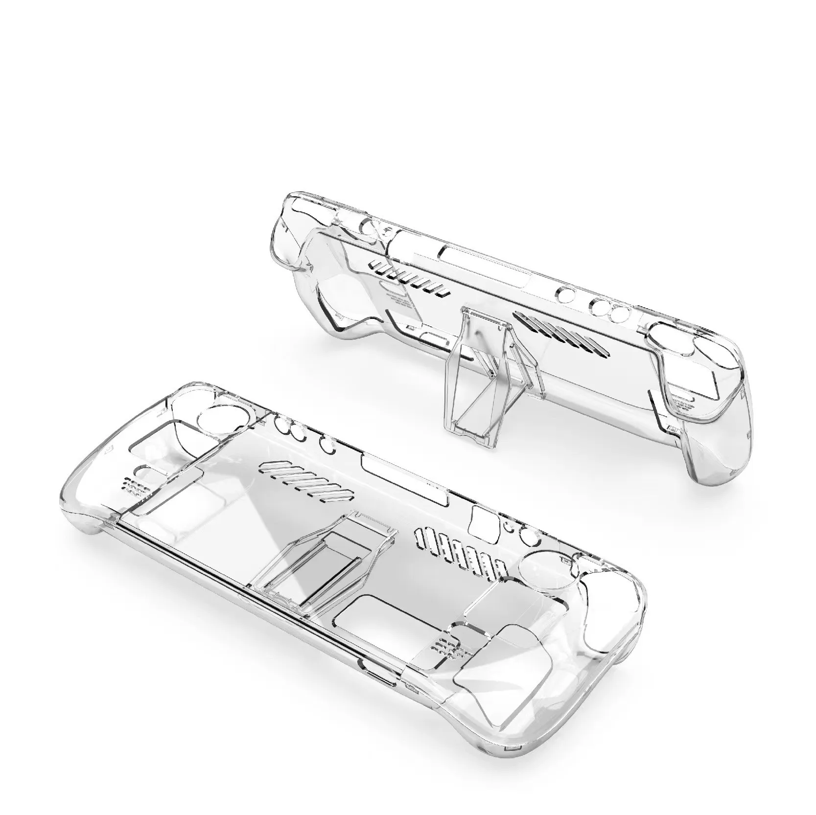 

For Steam Deck host split protective case transparent PC protective hard case with bracket