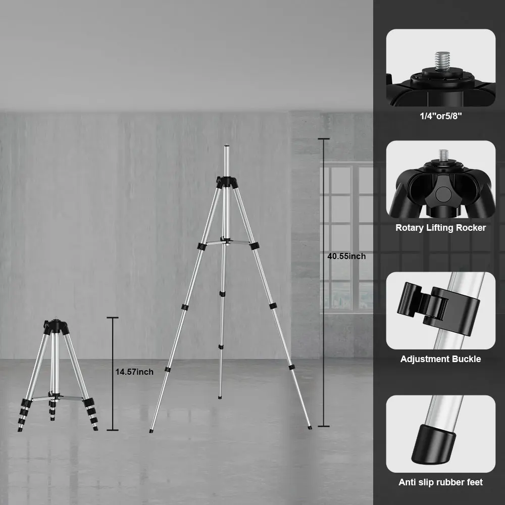 CHISHIB 4D 16-линейный профессиональный лазерный уровень с штативом 39 37 дюйма (1 м) 360° °