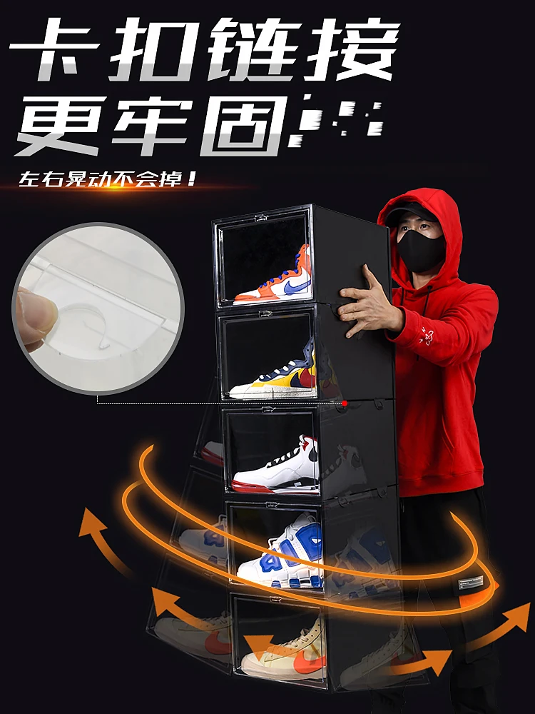 Коробка для хранения обуви Aj коробка кроссовок прозрачный пластиковый шкаф