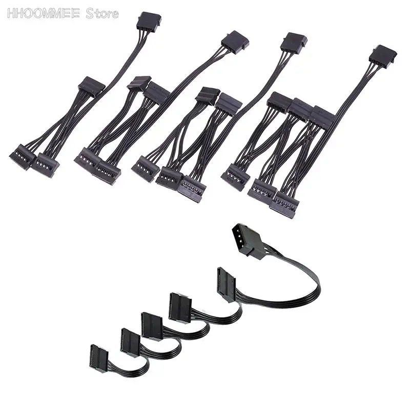 Кабель-разветвитель для жестких дисков SATA 4 контакта 1 штекер 3/4/5/6 гнездо - купить