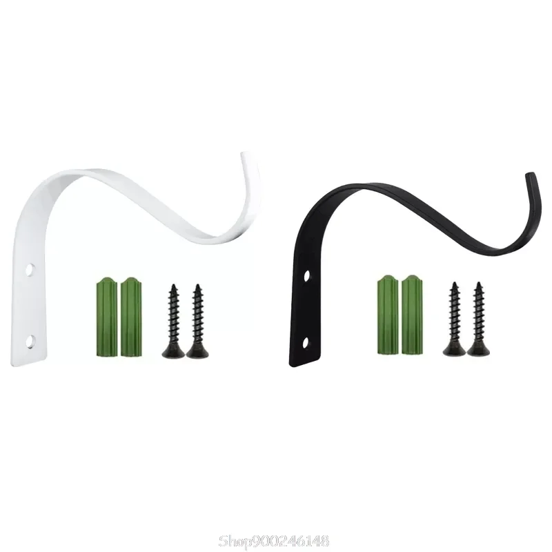 

4.5Inch Bending S Shape Wall Hanging Flower Pot Support Bracket Hook Iron Hanger Plants Holder O23 20 Dropship