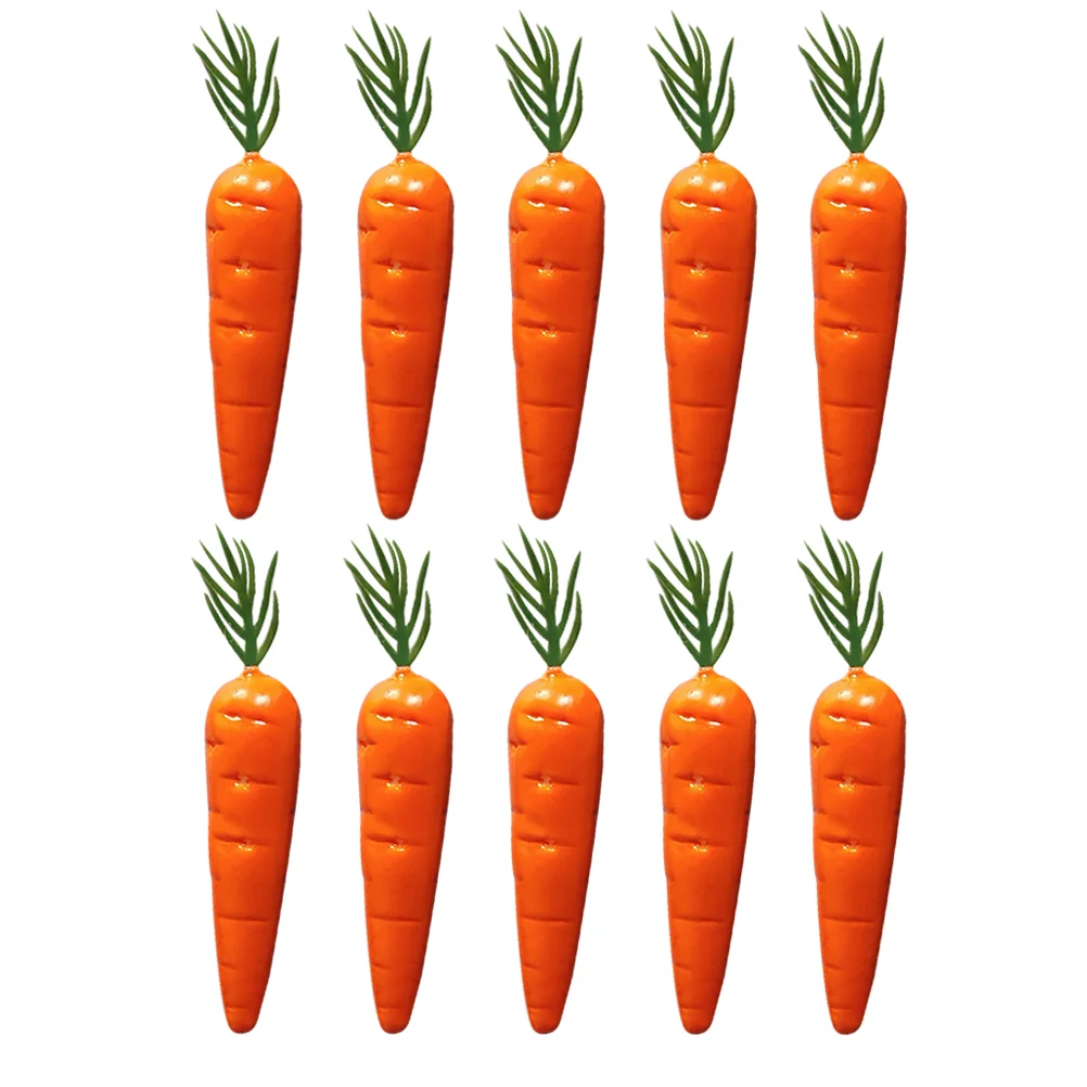 

10Pcs Artificial Carrot Models Mini Carrot Decors Artificial Foams Carrots Simulation Carrots for Office Home Kids Party