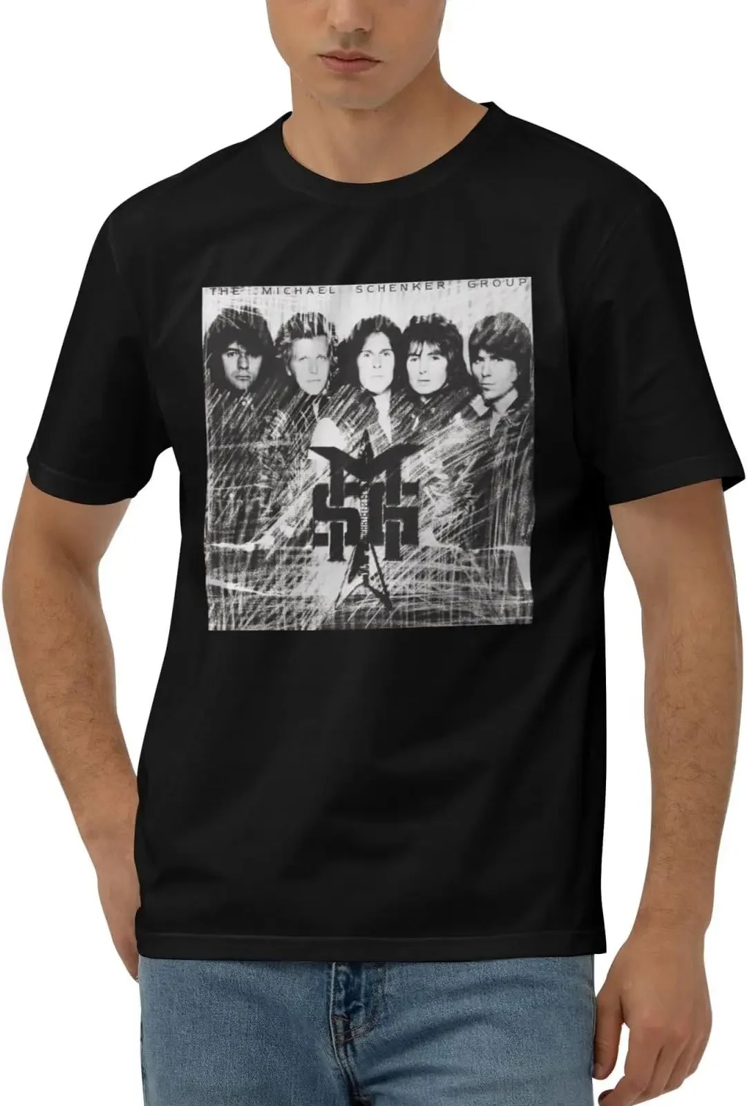 Michael Schenker Tshirt męski z krótkim rękawem i okrągłym dekoltem хлопковые футболки высокого качества 100%