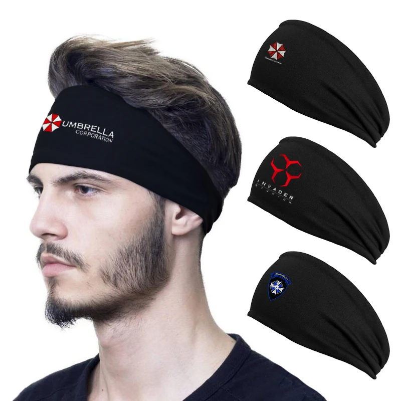 

Four seasons men and women code fashion ice silk umbrella corporation yoga headband designer hair band Nonslip Elastic Hair Band