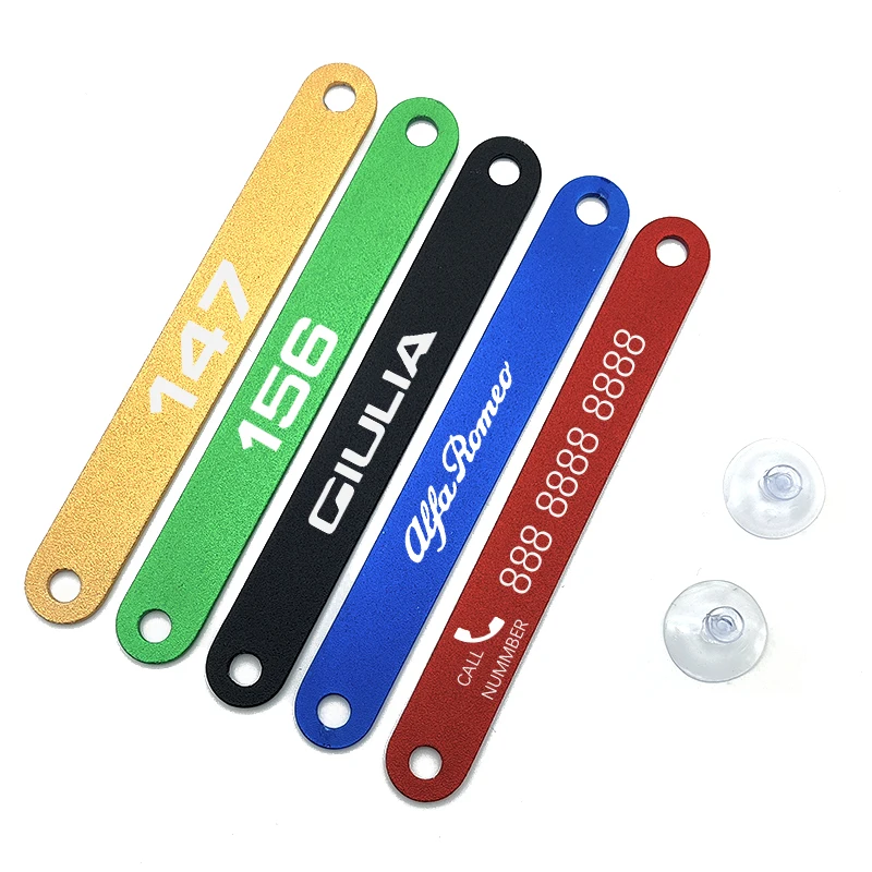 

Car Temporary Parking Card Suckers Phone Number Card Plate For Alfa Romeo Sportiva GIULIA Brera 159 147 GTA 4C Car Accessories