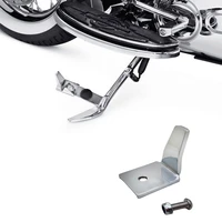1 set chrome motorcycle stand kickstand extension kit foot pedal parts for harley softail fat boy cross bones deluxe heritage
