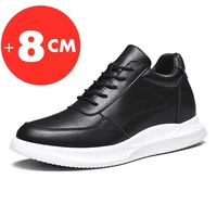 sneakers heightening shoes elevator shoes height increase shoes leather shoes insoles 8cm man daily life height increasing shoes